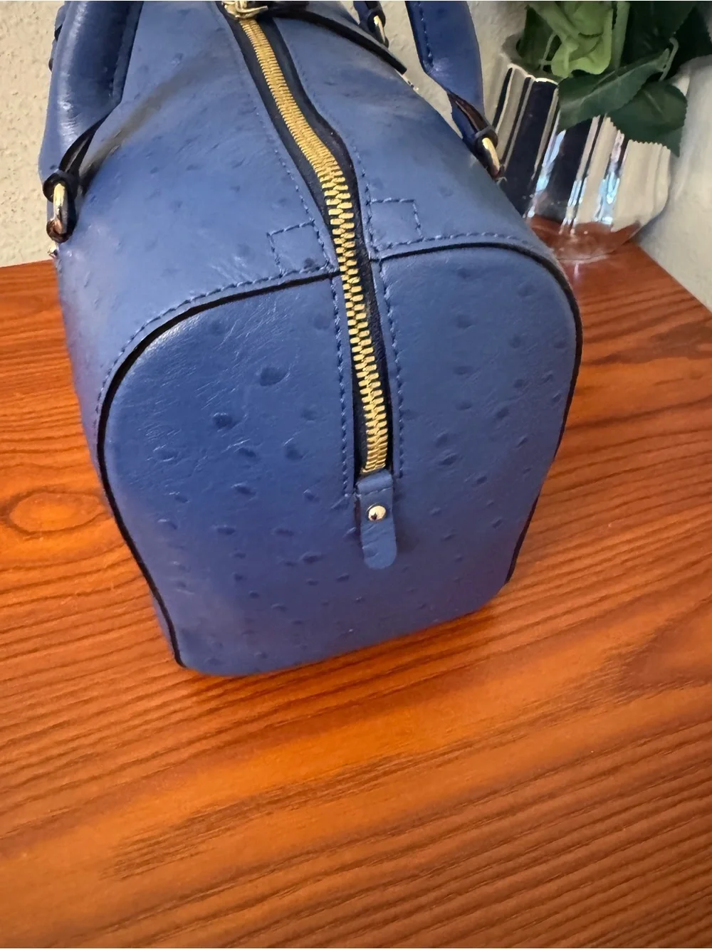 kate spade cobalt blue embossed satchel